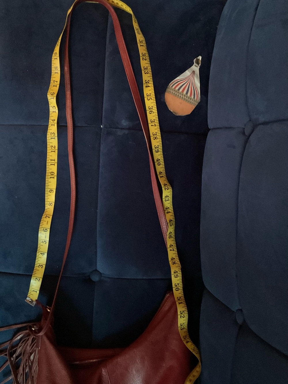 Margot Brand Burgundy Leather Shoulder Bag; IGUC - Picture 12 of 12